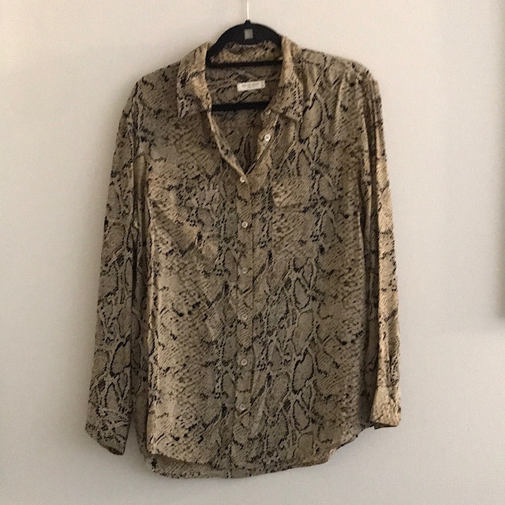 Equipment Snake Skin 100% Silk Blouse